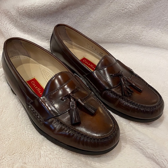 Men's Cole Haan City Pinch Slip-on HandSewn Leather Tassel Loafers Size 11 E EUC - Picture 2 of 12